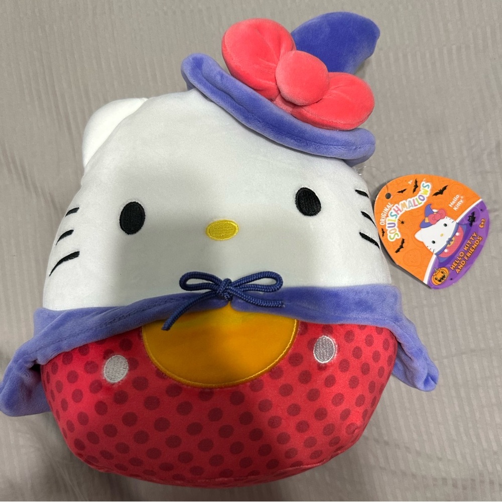 8”Hello Kitty Witch Halloween Squishmallow Plush